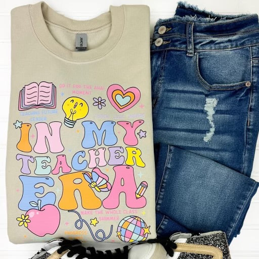 In My Teacher Era Graphic Tee - Available Small - Extended Sizes