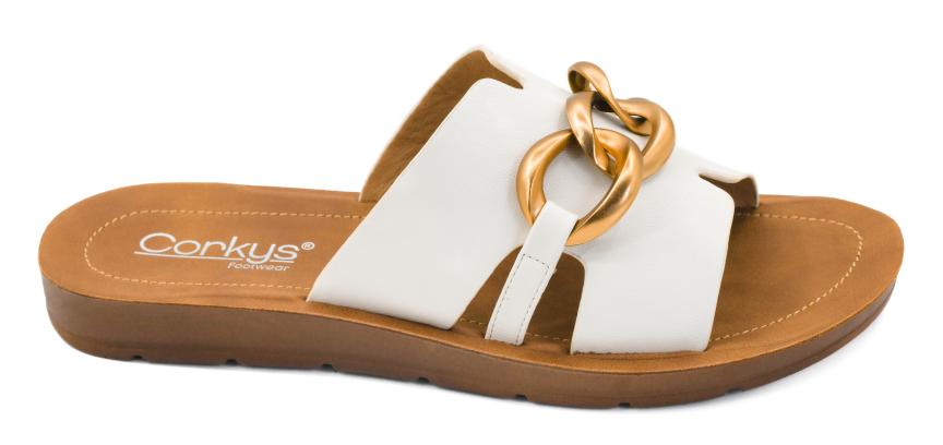 Pre-Order: Ivory Faux Leather Sandal