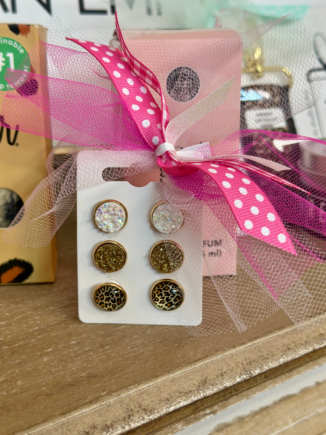 Set of 3 Druzy Earrings