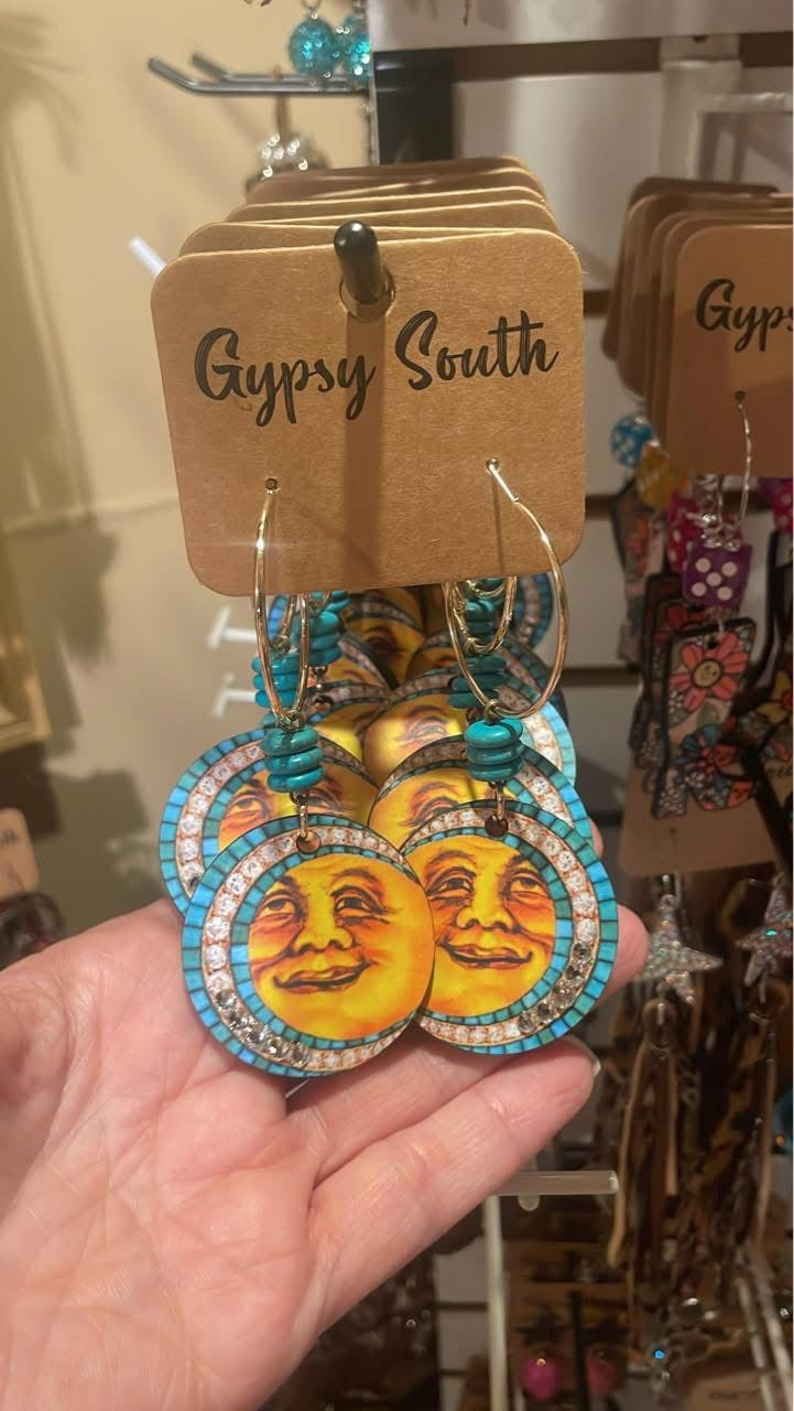 Genuine Turquoise Moon Necklace