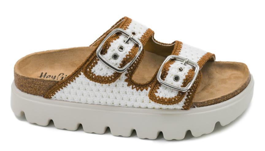 Pre-Order: Ivory Tan Crochet Platform Sandal