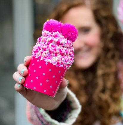 Fuchsia Cozy Cupcake Socks