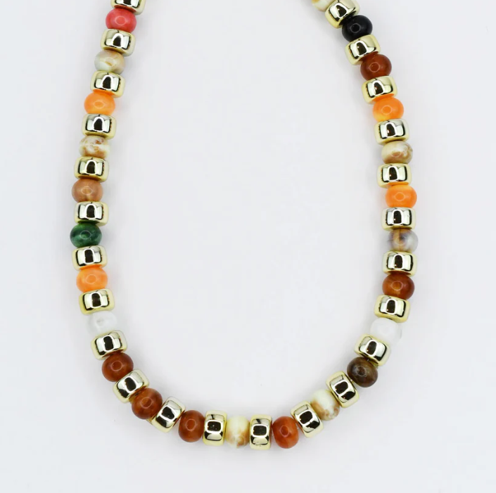 Golden Treats Beaded Necklace
