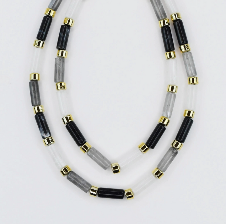 Charcoal Candy Bar Necklace