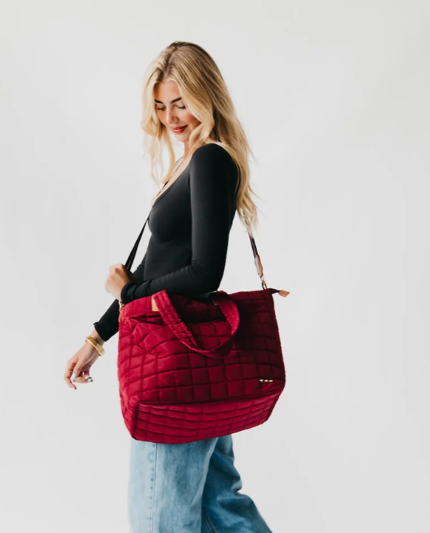 Day Dreamer Quilted Tote Bag - 7 Color Options