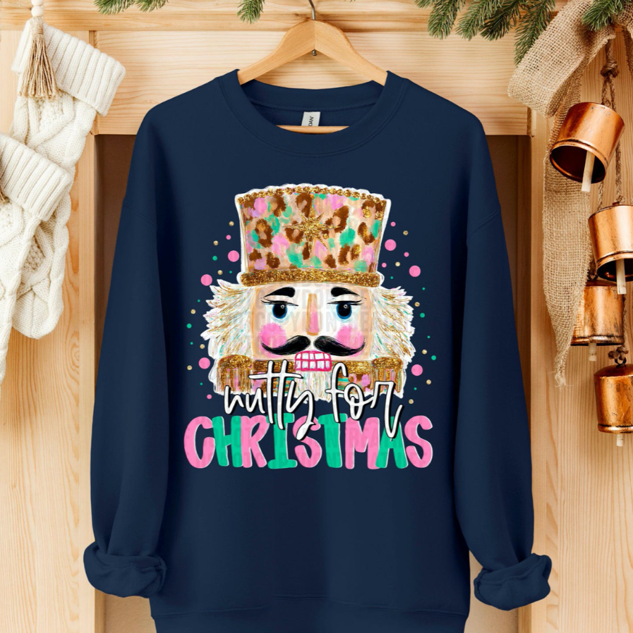 Navy "Nutty For Christmas" Tee/Sweatshirt