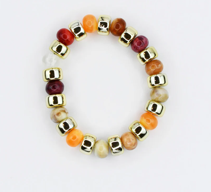 Golden Treats Beaded Bracelet