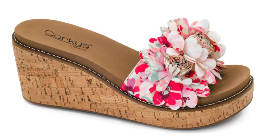 Pre-Order: White Floral Wedge