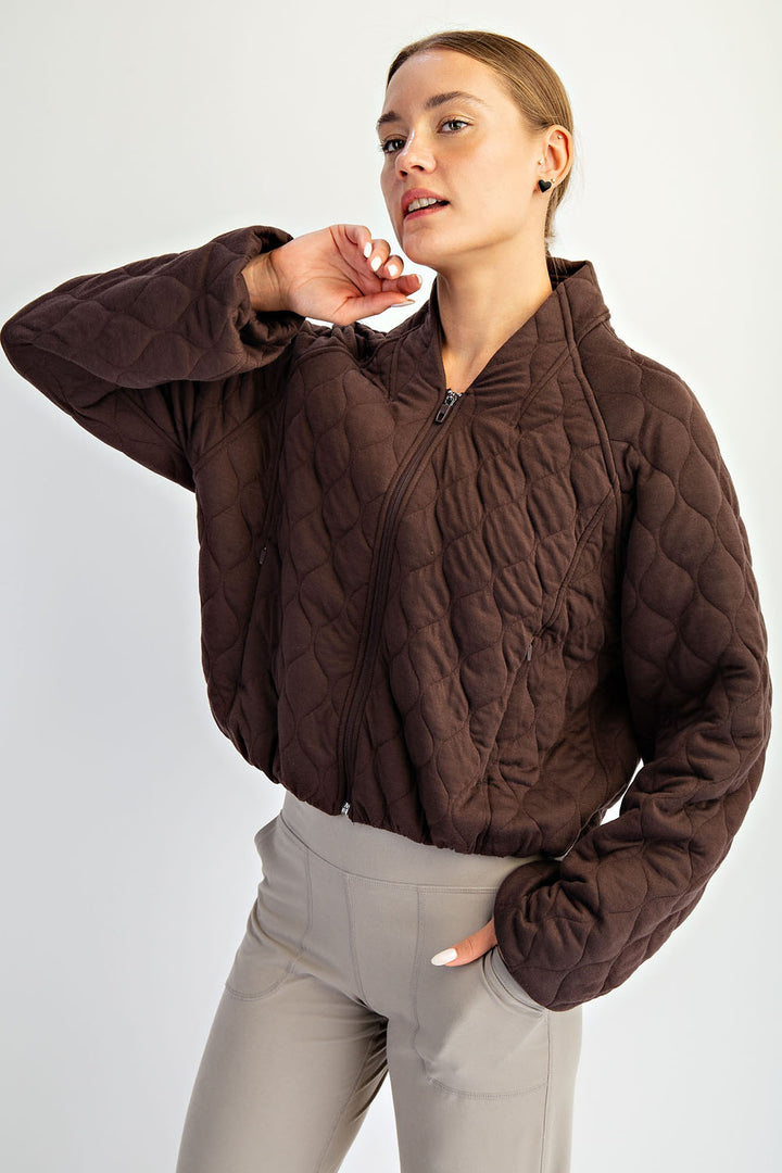 Quilted Bomber  - 2 Color Options