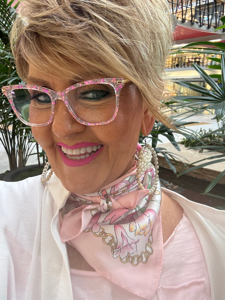Pink Silk Scarf