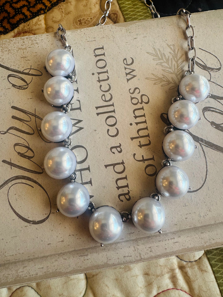Pearl Necklace 16"-Gold or Silver