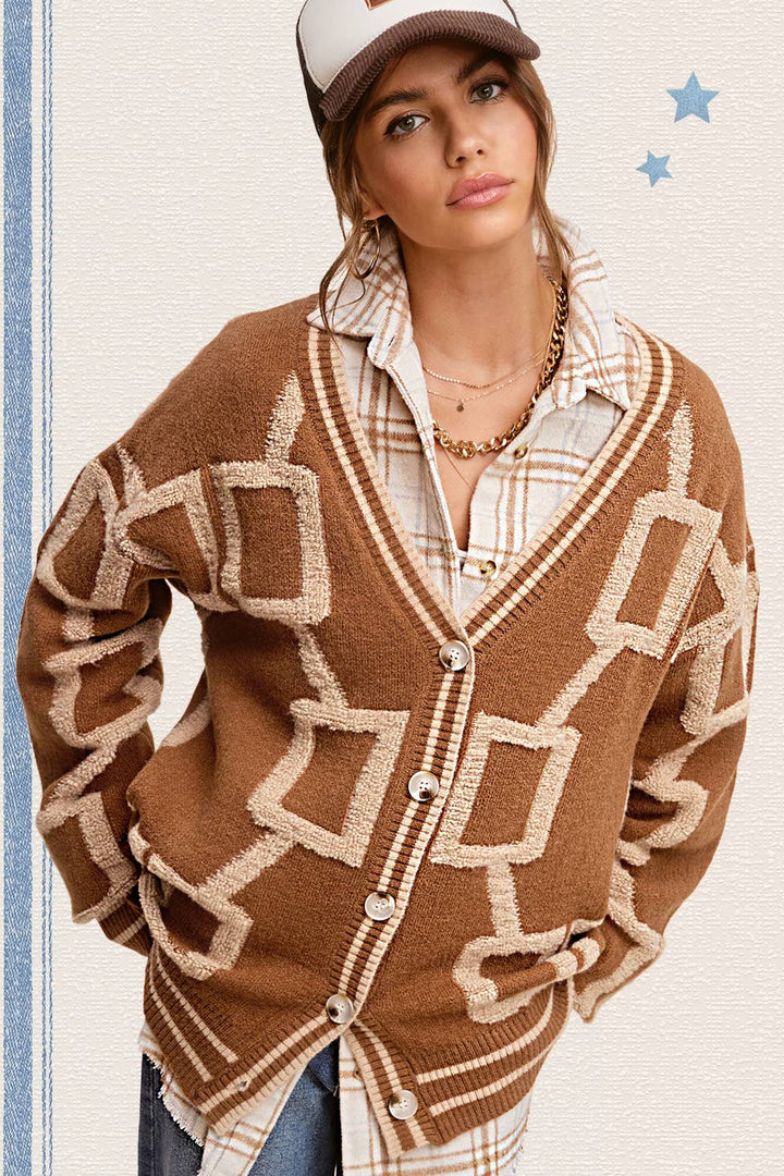 Gucci Loose Fit Drop Shoulder Cozy Knit Cardigan