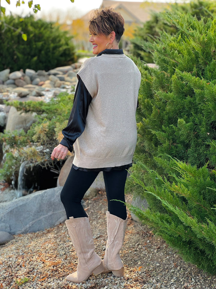 Giovana Sweater Vest w/Front Pockets - 2 Color Options - Small Through Extended Sizes