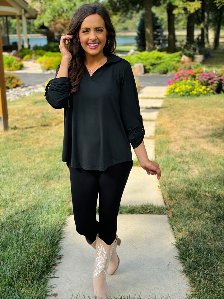 Black Blouse - Small Through Extended Sizes - Final Sale