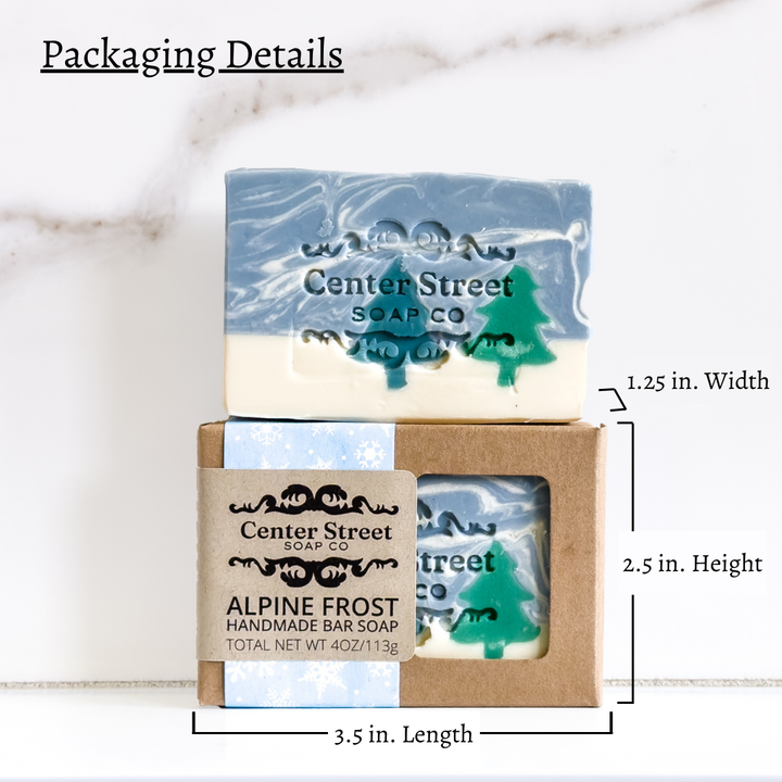 Alpine Frost Customizable Christmas Handmade Bar Soap - 4oz