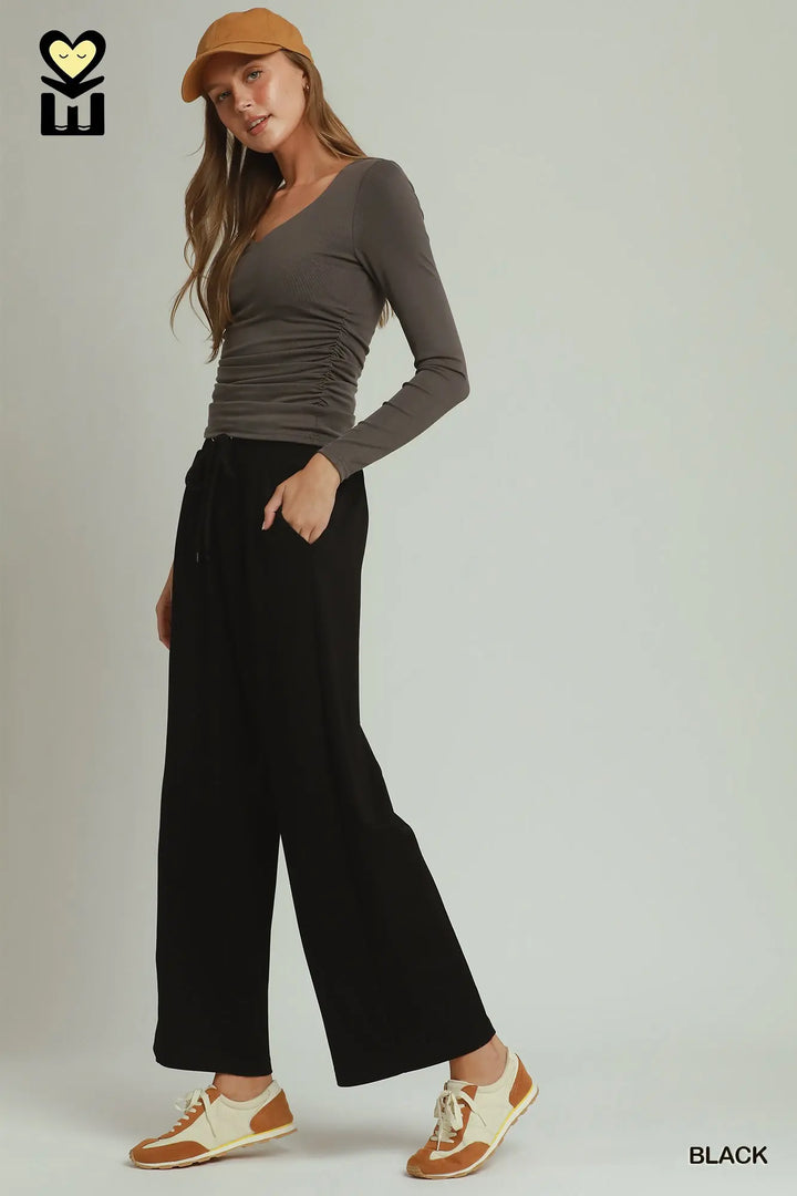 Luxe Knit Pants-Cream or Black