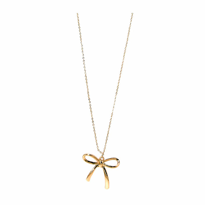 Bow Necklace-Gold and Silver