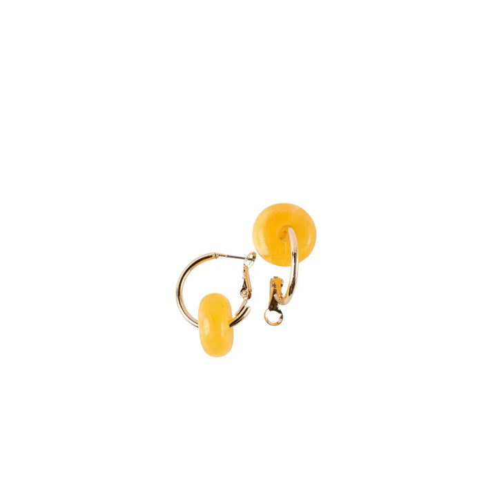 Marble Beaded Hoop Earring-4 Color Options