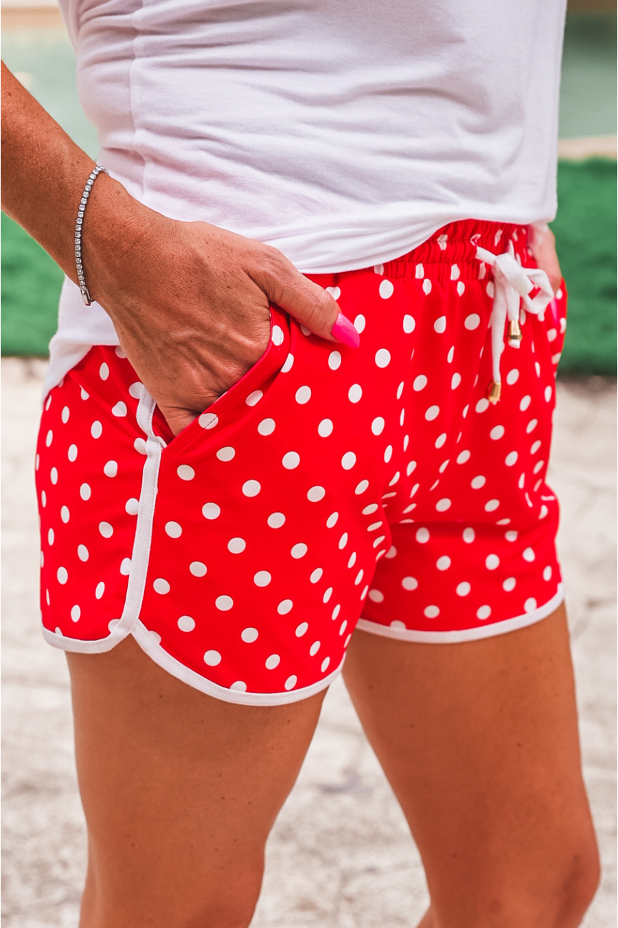 PREORDER- Red Polka Dot Everyday Shorts