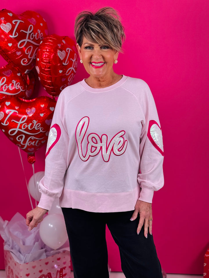 Pink Katie Love Sweatshirt - Small Through Extended Sizes