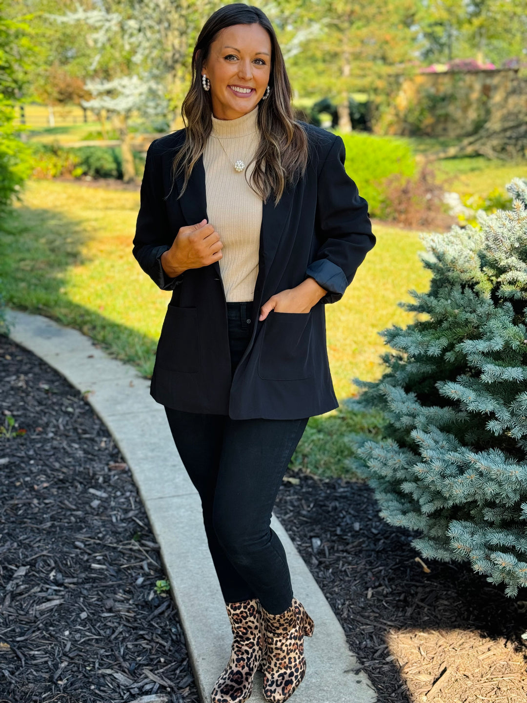 Black Boyfriend Blazer - Small Through Extended Sizes