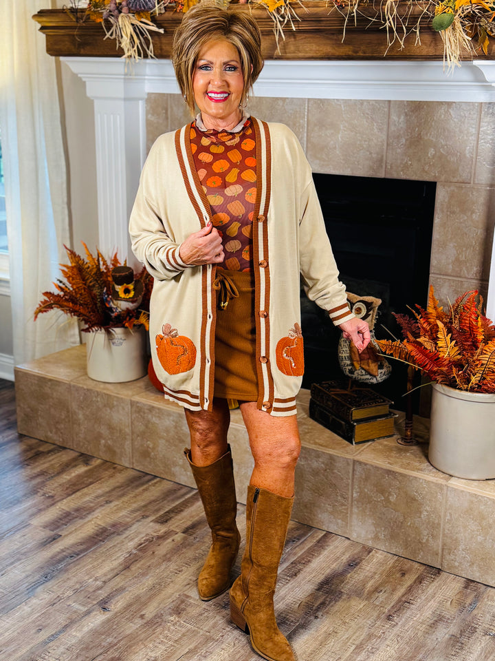 Keigan Mesh Top- Pumpkin Perfection