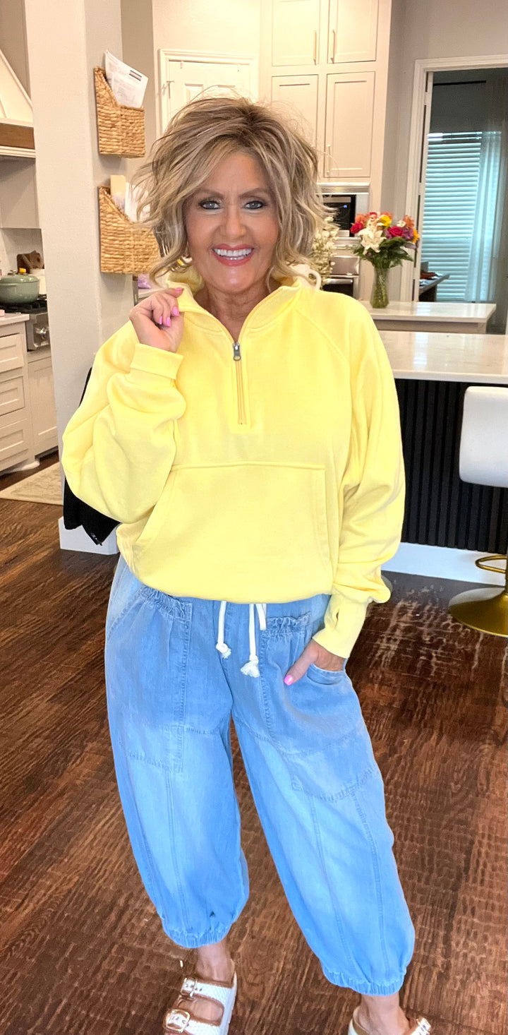 Funnel Neck Quarter Zip-2 color options