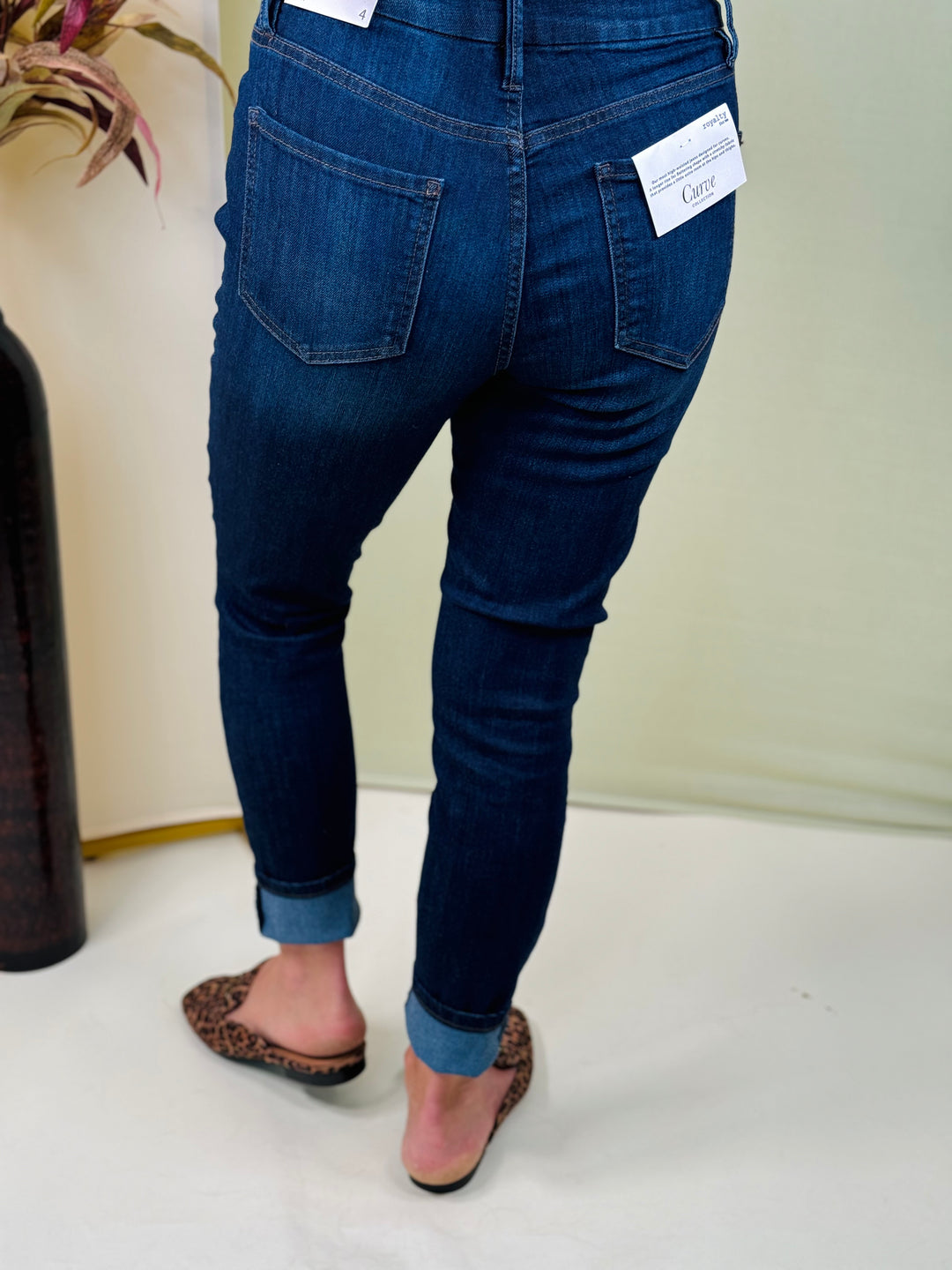 Dark Indigo Curvy Fit High Rise Skinny Jeans - Available Sizes 4-16