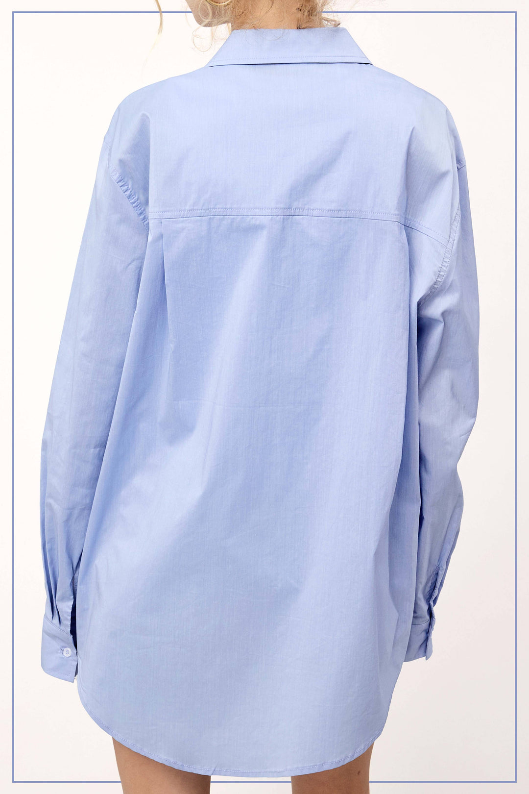 Classic Collared Button Down Poplin Shirts - 2 Color Options