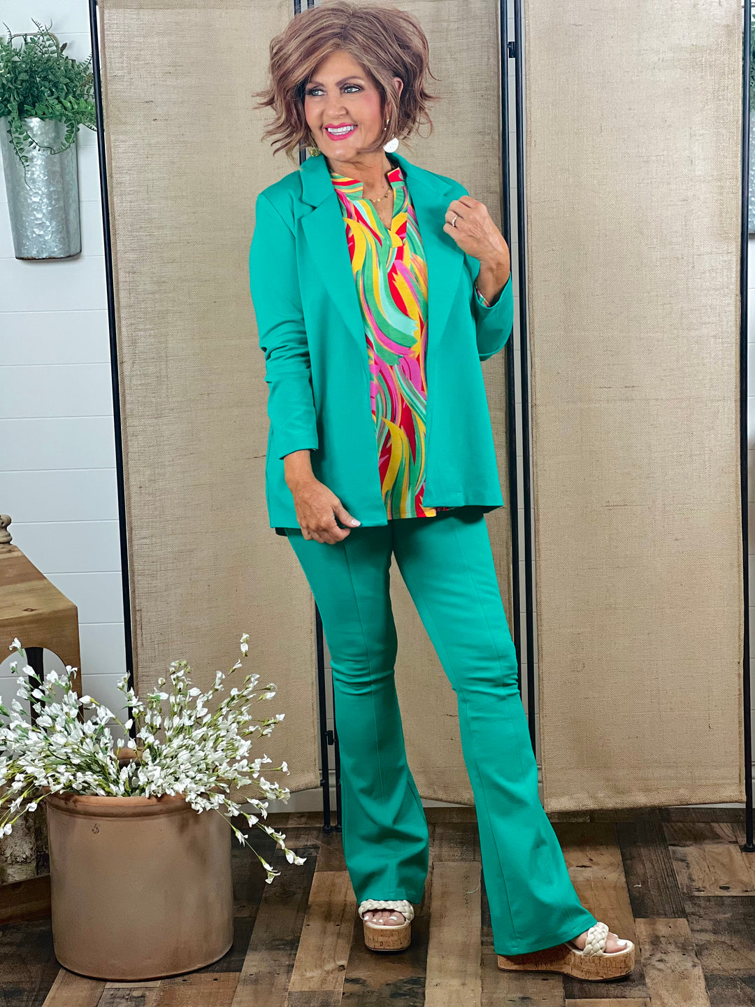 3/4 Sleeve Blazer - Available S - Extended Sizes - 5 Color Options