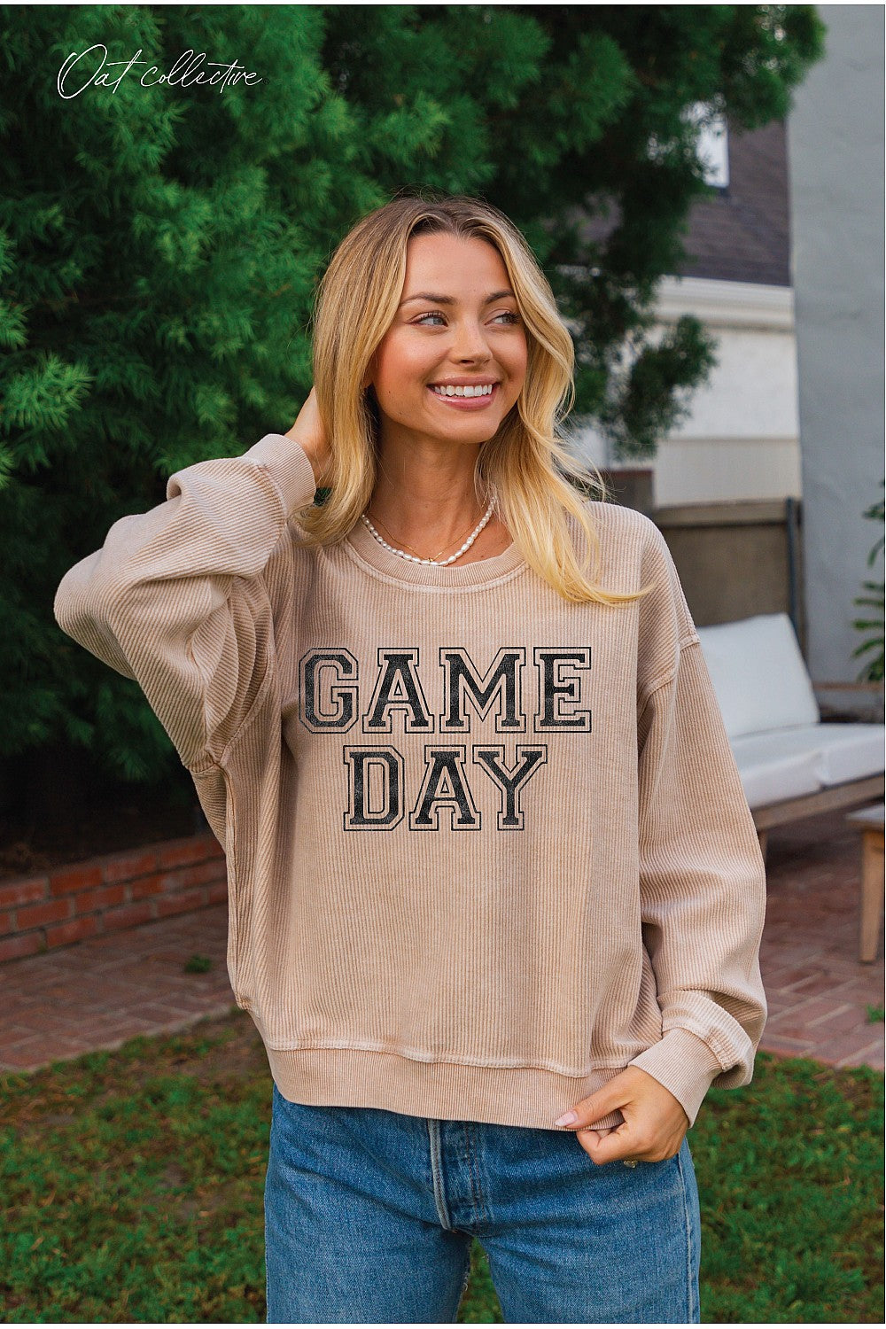 Oversized "Game Day" Thermal Vintage Pullover - 6 Color Options