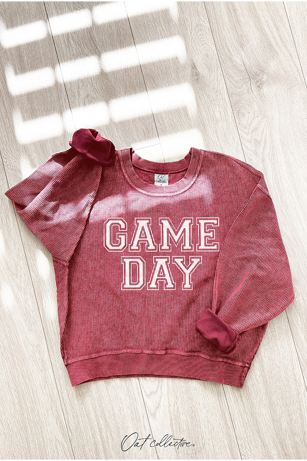 Oversized "Game Day" Thermal Vintage Pullover - 6 Color Options