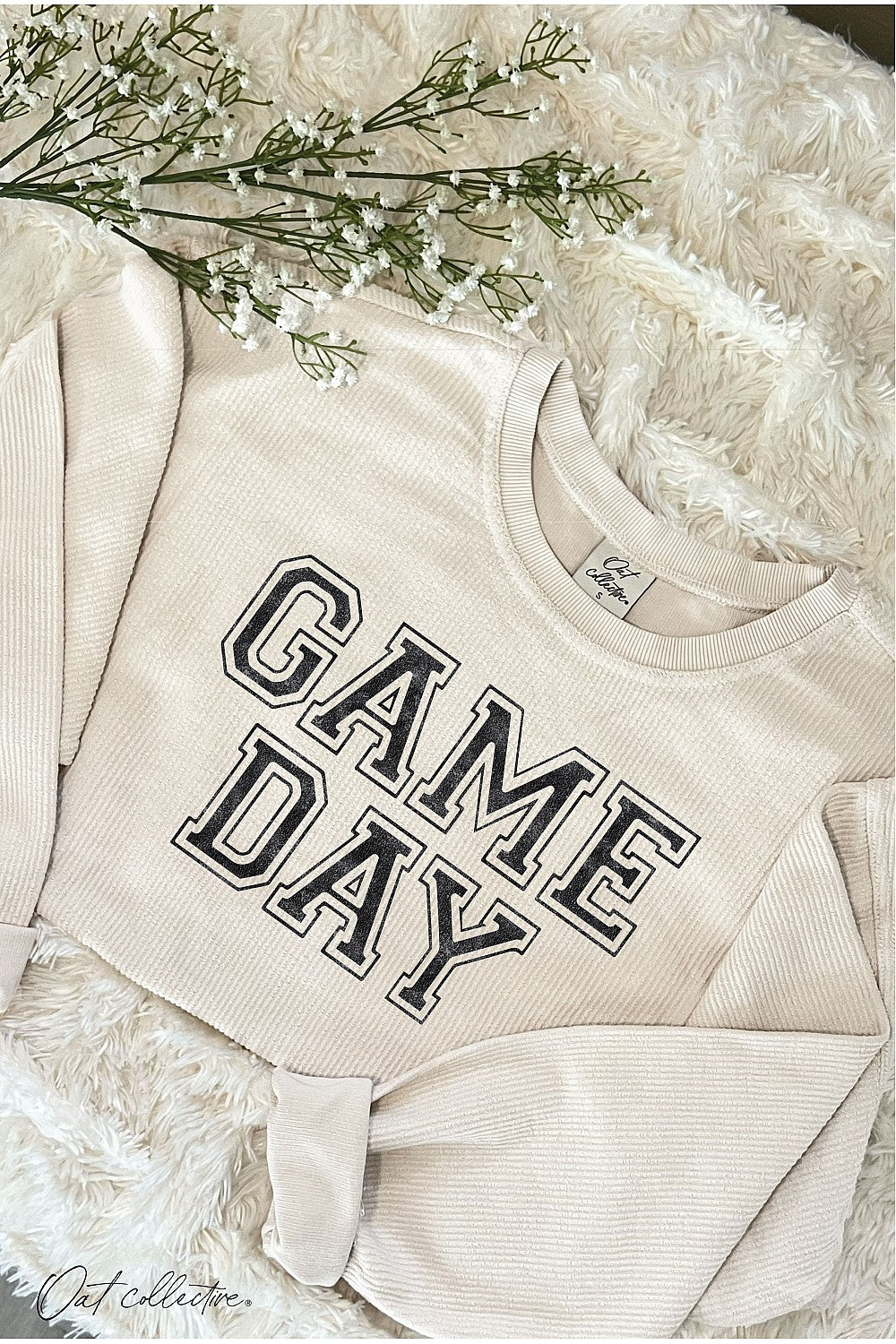 Oversized "Game Day" Thermal Vintage Pullover - 6 Color Options