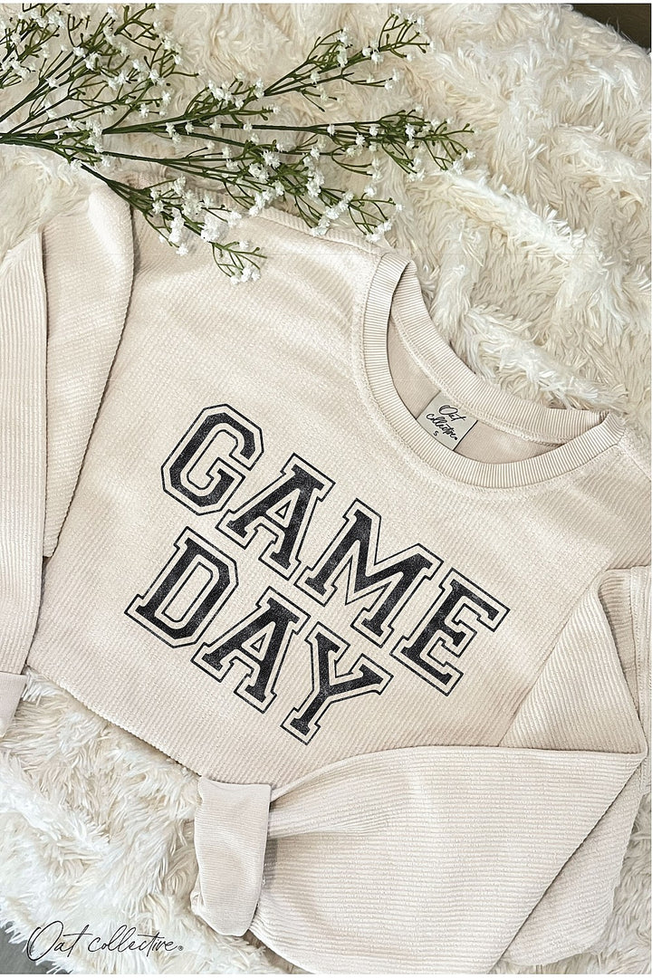 Oversized "Game Day" Thermal Vintage Pullover - 6 Color Options