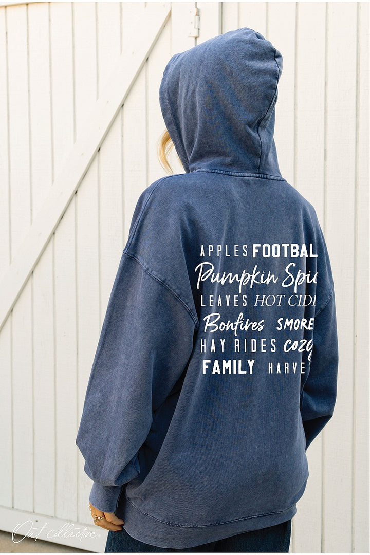 "Hello Fall" Hooded Oversized Jacket - 5 Color Options