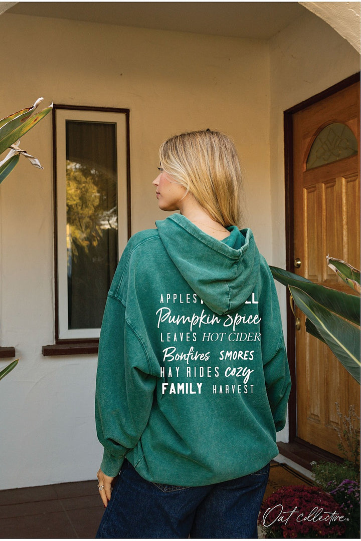 "Hello Fall" Hooded Oversized Jacket - 5 Color Options