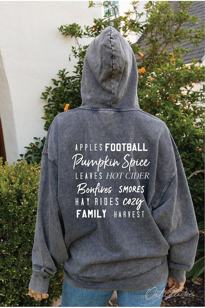 "Hello Fall" Hooded Oversized Jacket - 5 Color Options
