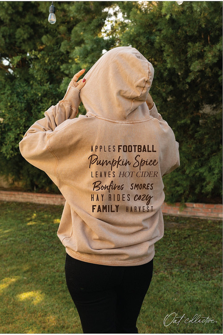 "Hello Fall" Hooded Oversized Jacket - 5 Color Options