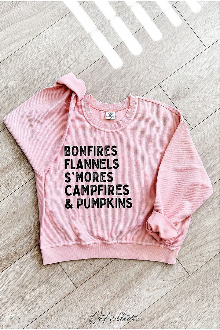 Bonfires Thermal Vintage Pullover - 5 Color Options