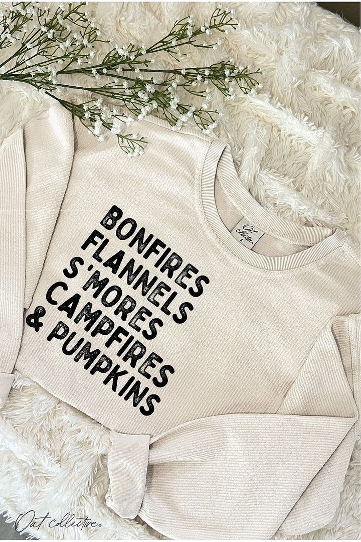 Bonfires Thermal Vintage Pullover - 5 Color Options