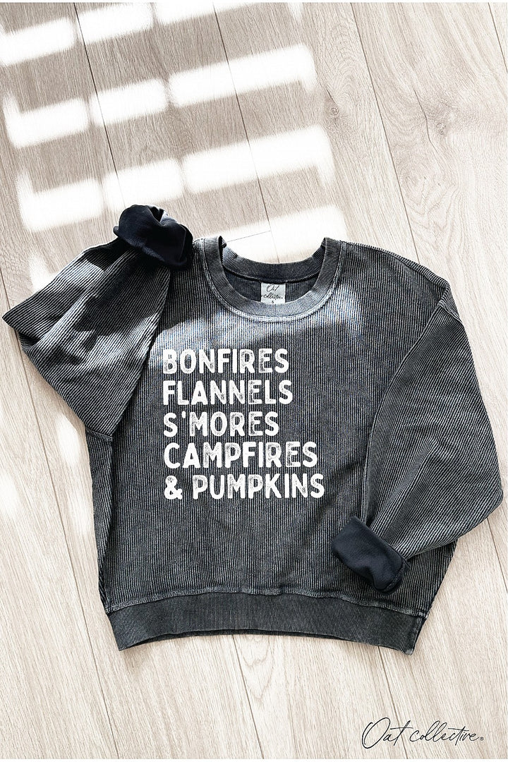 Bonfires Thermal Vintage Pullover - 5 Color Options