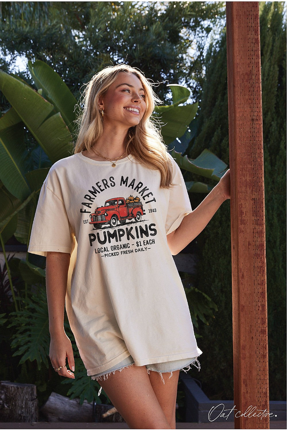 Farmers Market Pumpkins Oversized Top - 3 Color Options