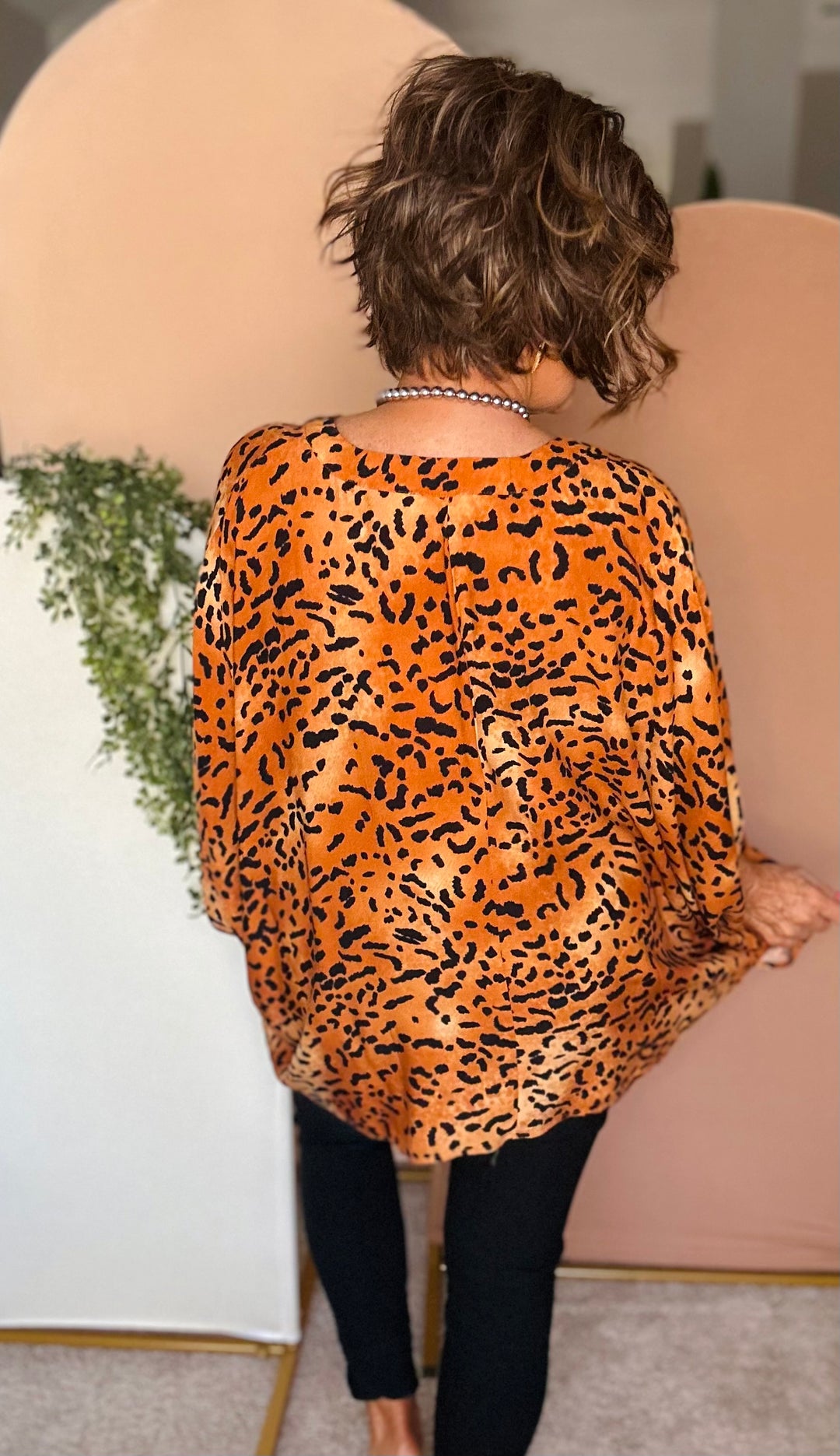 Camel Animal Print Top - Small/Medium Through Extended Sizes - Final Sale