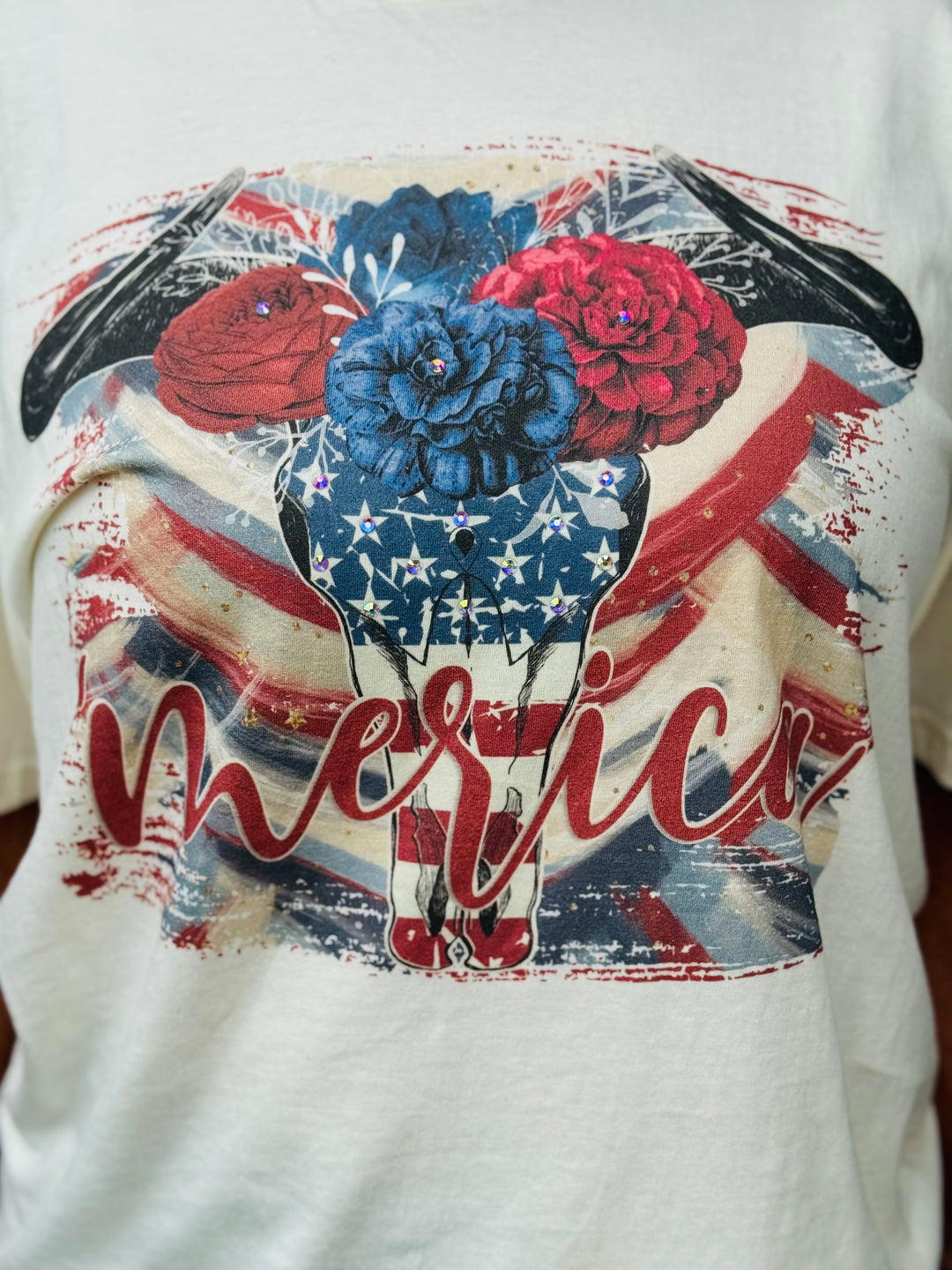Patriotic 'Merica Cream Tee