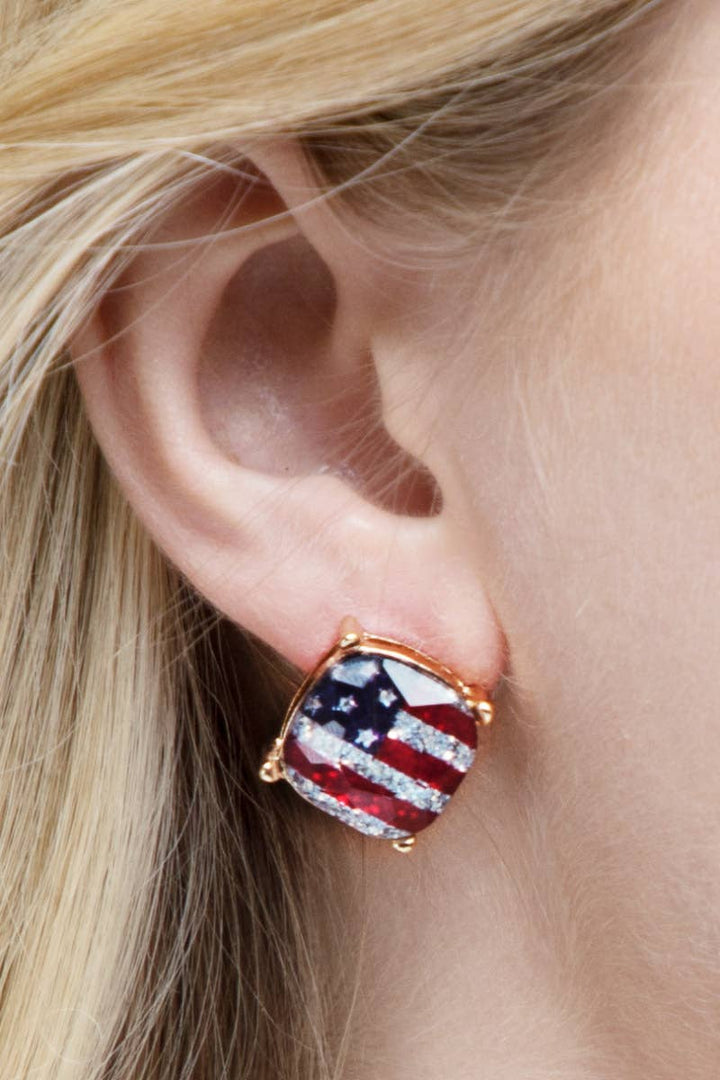 American Flag Stud Earrings