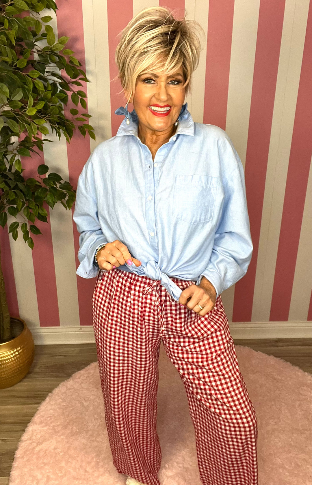 Red Check Bottoms