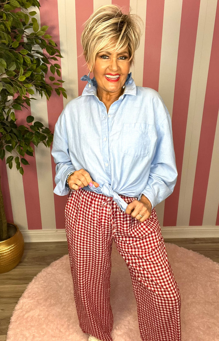 Red Check Bottoms