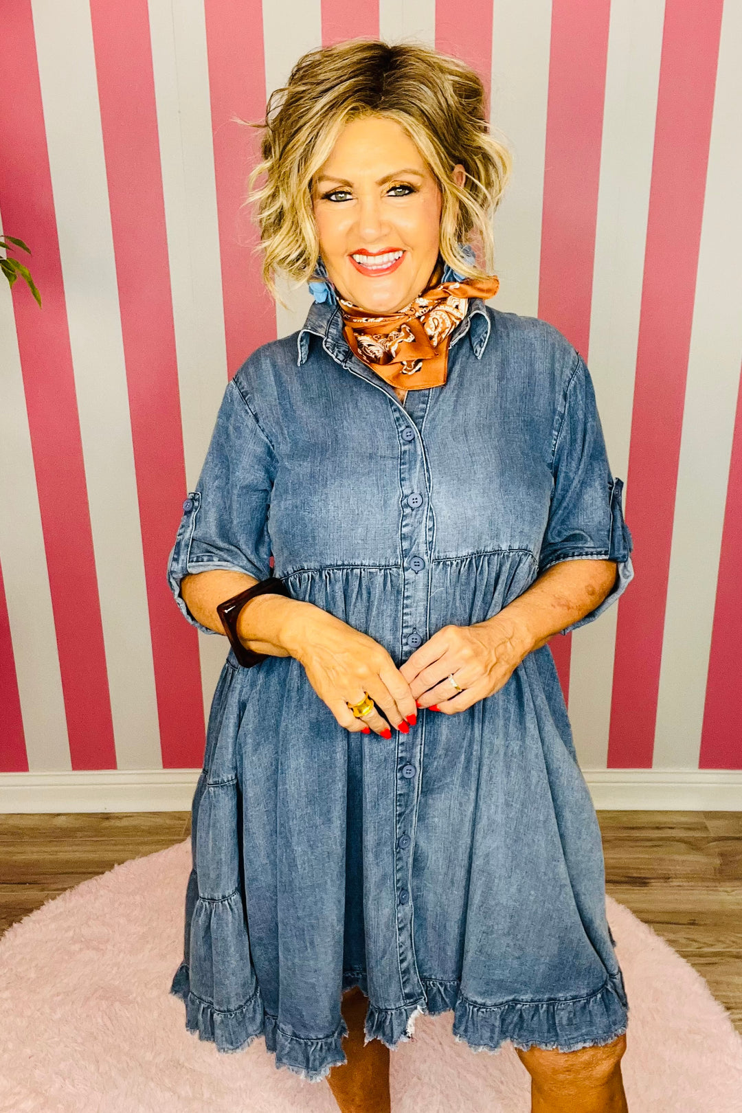 Flowy Chambray Dress