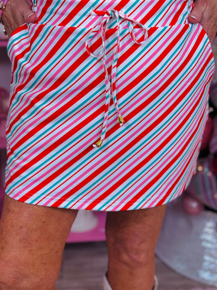 Candy Cane Stripes Skort