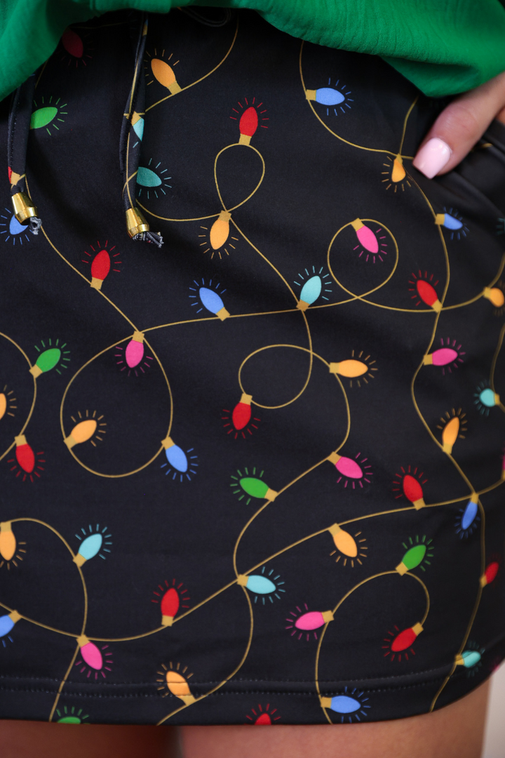 PREORDER- Christmas Lights Skort